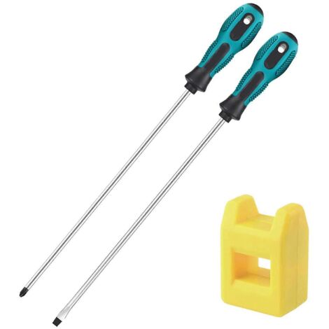 2Pcs 12 Inch Long Slotted and Screwdriver Set--