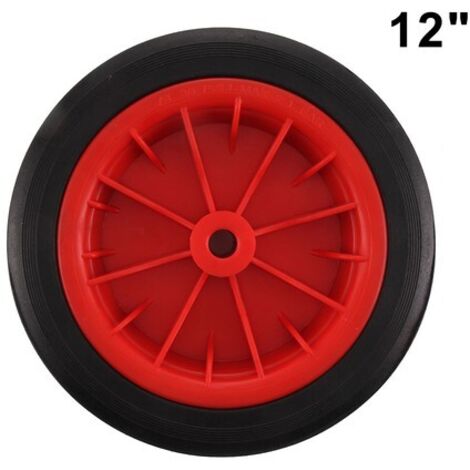 2Pcs 12" Wheelbarrow Wheel 3.50-4.00/8 + 120mm PU Puncture Proof Solid Industrial Wheelbarrow Wheel Replacement Tyre for Most Unicycles Truck Garden Trolley Wheel Barrows