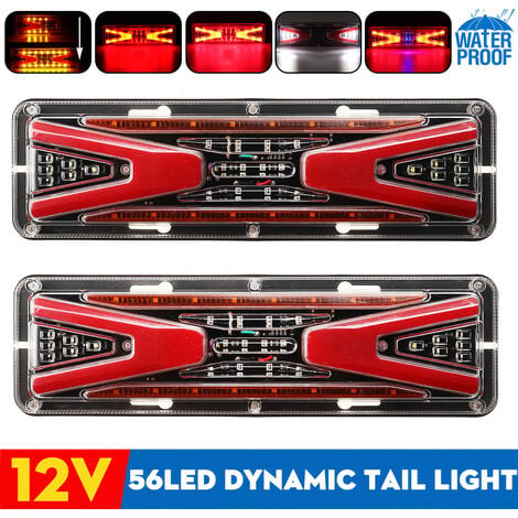 2 pezzi impermeabili 12V 75 LED fanali posteriori auto 24v camion RV Van  Bus luci posteriori rimorchio indicatore di segnale arresto freno lampada  di retromarcia - AliExpress