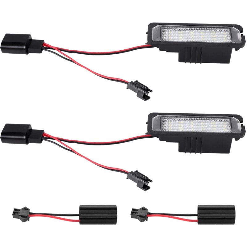 Image of Tlily - 2Pcs 12V Led Anzahl Kennzeichen Licht Lampen Für Golf 4 5 6 7 Auto Lichter Außen Zubehör
