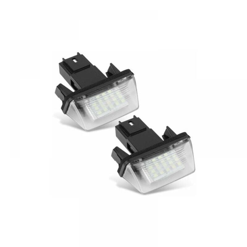 Cyslmuk - 2pcs 18 led Car License Plate Light Lamp Left & Right for C3 2002-2009 / berlingo / 306 307 406 5008
