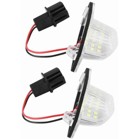 2pcs 18 LED Plaque d'immatriculation Gauche & Droite Ampoules pour Honda Fit / Jazz 2002-2014, Feux de plaque de voiture lumineux.