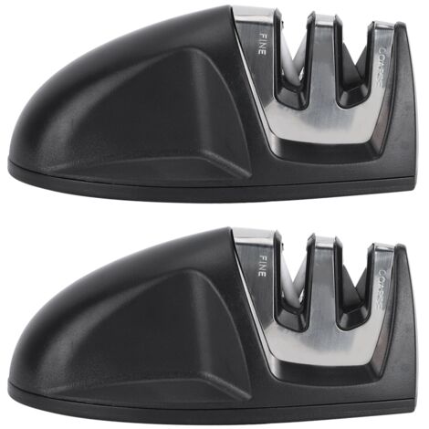 2Pcs 2-Slot Flat Bottom Kitchen Sharpener Multifunctional Household Knife Sharpening Tool