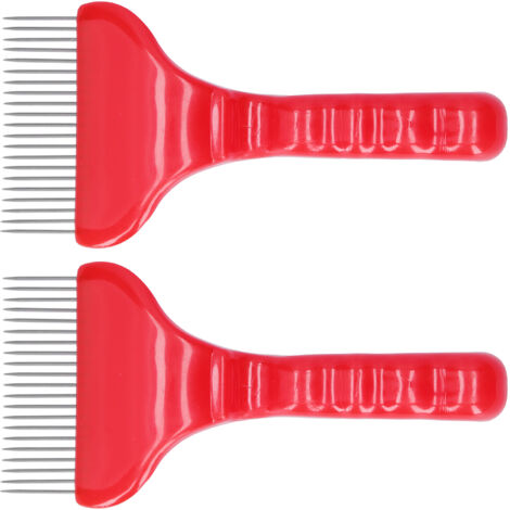 2PCS 21 Tin Uncapping Fork Stainless Steel Beekeeping Honey Fork Shovel Tool with Plastic Handle