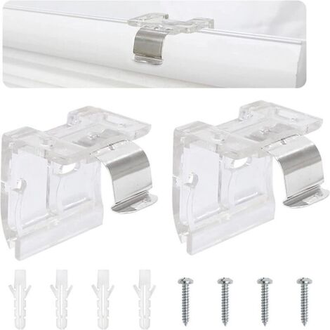 2pcs 25mm rideau de store fixe Code d'installation, support de fixation de rideau rideau fixe Code d'installation