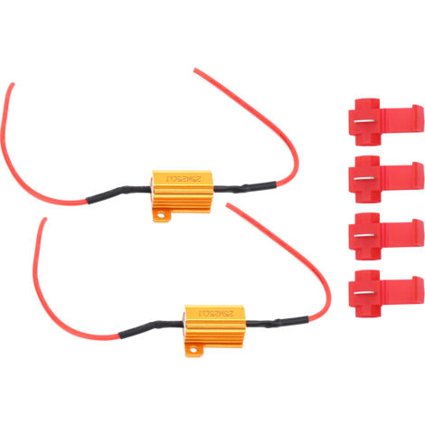 2PCS 25W DÉCODER LED RÉSISTRATION DE LA LOAD 25Ω pour les Phares DE Voiture, les Feux DE Brouillard et le Curseur Anti-vol