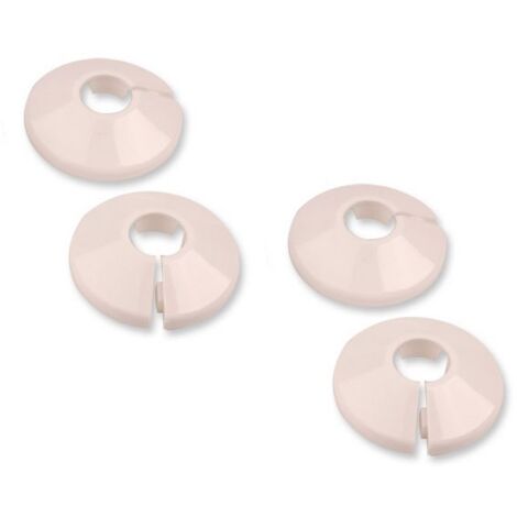 2pcs 2x Blanc PVC Radiateur 28mm Couvre Tuyau Collier Rose Trou Caché