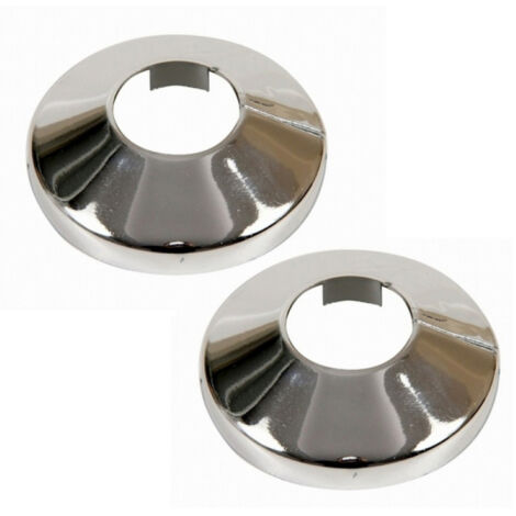 2pcs 2x Chrome PVC Radiateur 28mm Couvre Tuyau Collier Rose Trou Caché