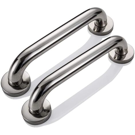 2pcs 30cm Barre d’appui de Salle de Bain Barres de Sécurité Murale pour Douche Poignée de Baignoire Porte-serviettes en Acier Inoxydable pour Enfants Femme Enceinte Handicapés Personnes Agées