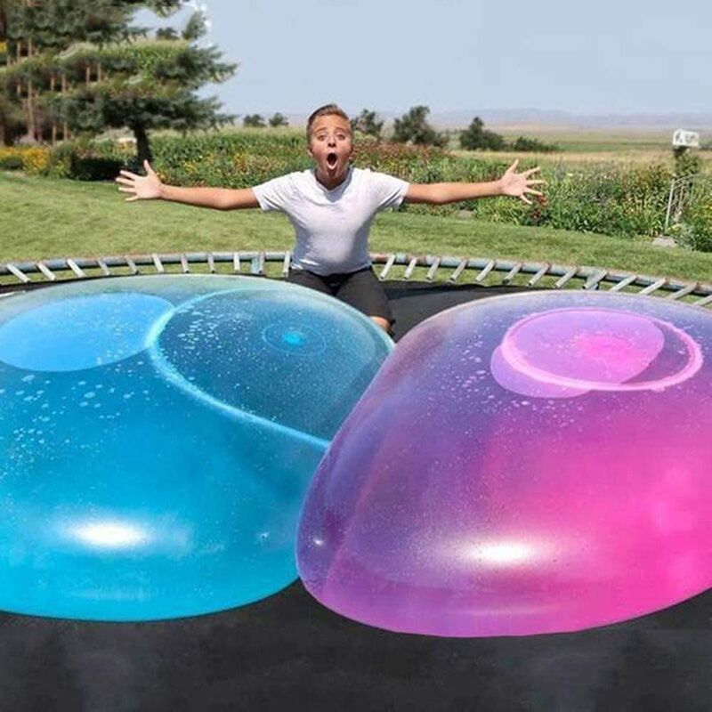 2pcs 31,5 pouces boule à bulles d'eau ballon gonflable boule à bulles balle en caoutchouc souple balle de piscine de plage en plein air pour jouer à