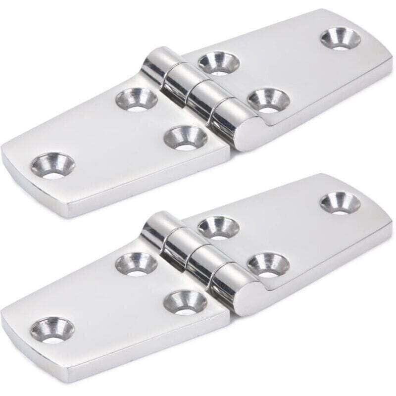 Linghhang - 2PCS 316 Stainless Steel Ship Hinge 102×38mm Cabinet Door Hinge Used for Boats,Yachts,Door Hinges Cabinet Hinges Connecting Hinges.