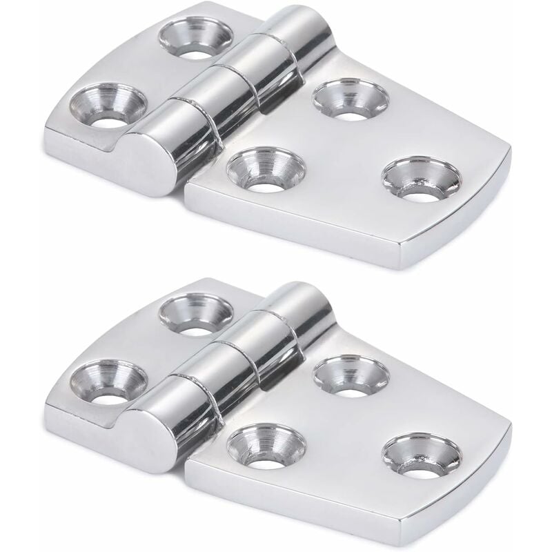 2pcs 38 mm x 57 mm Support de matériel Porte Charnière Acier À toute épreuve Charnière de bateau en acier Cabinet Plateforme Charnière en acier