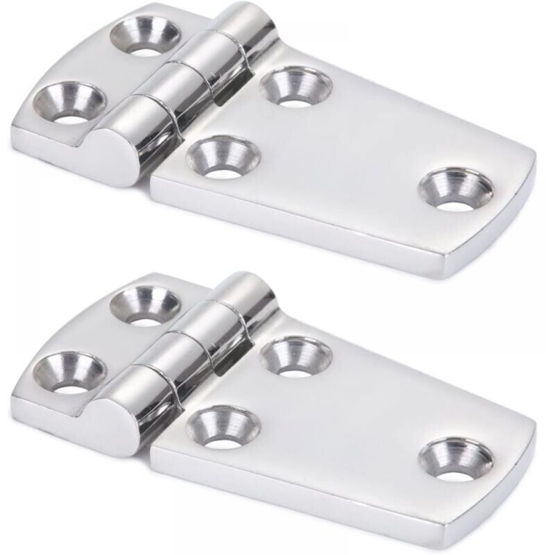 2pcs 38mm x 70mm Metal Door Hinges, Heavy Duty Steel Hinges for Boats, Cabinets, Decks, Stainless Steel Hinges, Marine Garages