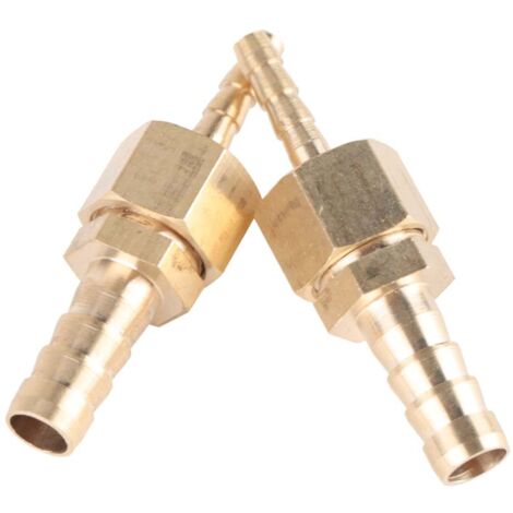 2Pcs 4-8Mm Raccord de Tuyau En Laiton, Barb Splicer Mender Réduction Raccord Air Bateau Carburant Tuyau Joiner Réducteur