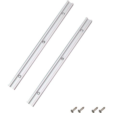 2pcs 400mm T-Track Aluminum T-Slot, T-Slot Miter Track for Table Saws, Routers and Woodworking Tools, 19 x 9.5mm