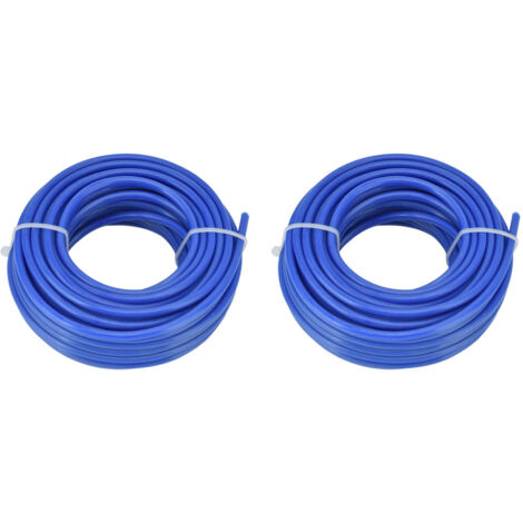 2PCS 4mm String Trimmer Line Nylon Round Trimmer Line Blue Lawn Mower Accessories for Husqvarna 10m / 32.8ft