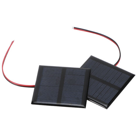 2Pcs 5.5V 0.6W Wired Solar Panel Multifunctional Portable Mini Solar Board Polysilicon