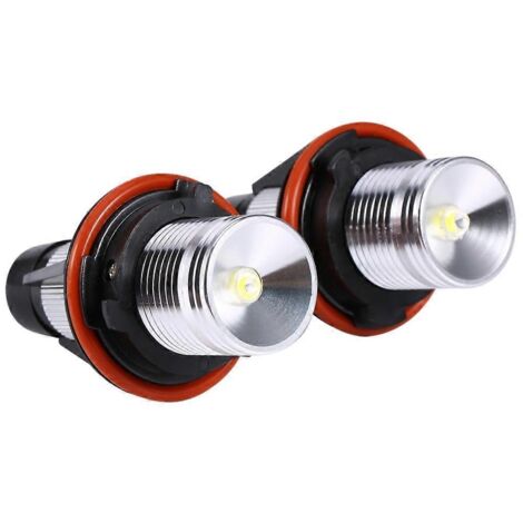2pcs 5W ampoules LED blanches anneaux angel eyes Halo Ring Light pour phares BMW E39 E60 E53 E63 E66 - feux de jour