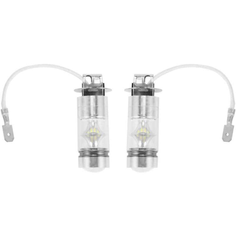 Image of 2Pcs 6000k Weiß LED H3 100W 2323 Auto Nebel Glühbirne DRL