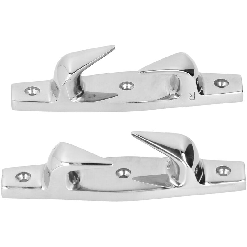 2pcs 6in Taquets d'ancrage et d'amarrage gauche et droit en acier inoxydable Accessoires pour bateaux marins