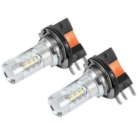 2pcs 80w H15 Led Ampoules Blanc Phare De Voiture Ampoules Led Feux Diurnes Ampoule Lampe De Remplacement