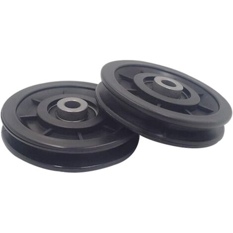 2pcs-90 Mm Roulement Poulie Nylon, Poulie Musculation, Roue Universelle Pour Cble Machine Gym Quipement Porte De Garage, Porte Coulissante Poulie