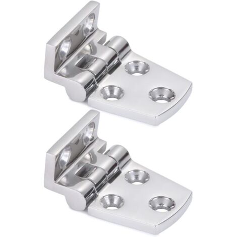 2pcs À toute épreuve Charnière de bateau Armoire de pont d'armoire Charnière pour bateaux en acier Côté court décalé trappe de ch