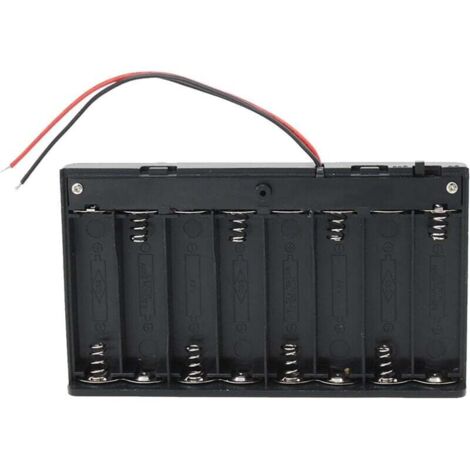 2PCS AA 12V Support de Batterie Coque Plastique Batterie Boîte de Rangement Avec Interrupteur On/Off et Attaches de Câble de Fermeture