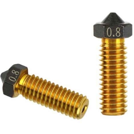 2pcs accessoires pour imprimante 3D Volcano - buse en laiton volcanique 0.8 / 1.75mm sans tête anti - brossage
