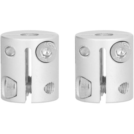 2PCS Accouplement d'Arbre en Alliage d'Aluminium avec Trou D vers Trou Hexagonal pour Liaison de Pièces Mécaniques