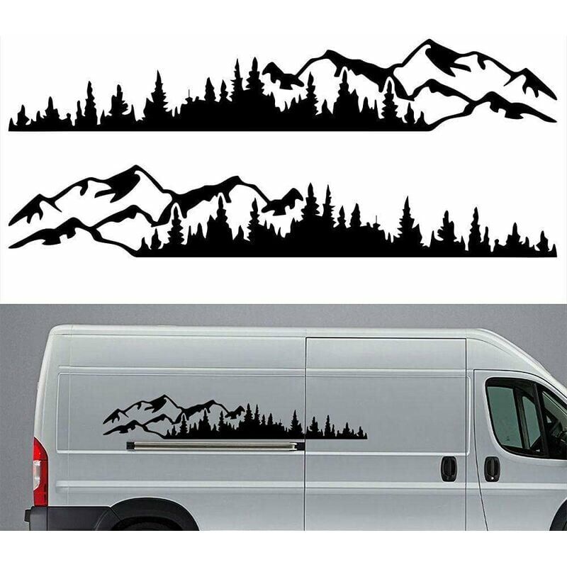 2pcs adesivo per auto foresta di montagna adesivo