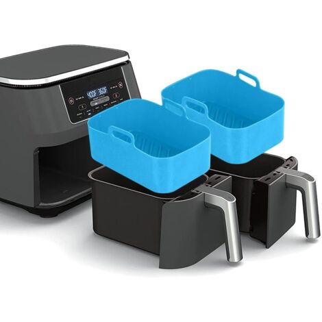 2pcs Air Fryer Silicone Pot Compatible for DZ201 Foodi 8QT Reusable Silicone Air Fryer Liner Air Fryer Accessories