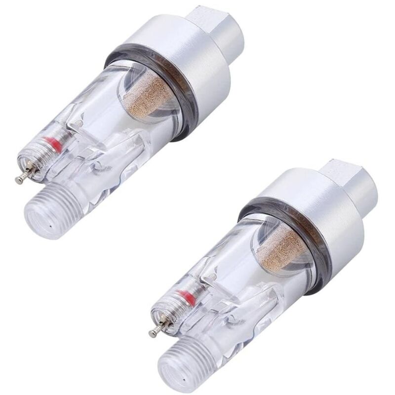 Csparkv - 2pcs-Airbrush Water Trap, Mini Inline Air Filter 1/8in Hose Connector Moisture for Airbrush Gun