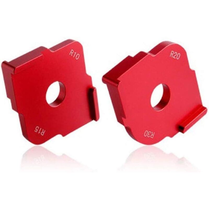 Tinor - 2Pcs Aluminum Alloy Woodworking Corner Jigs R10 R15 R20 R30 Round Woodworking Tools