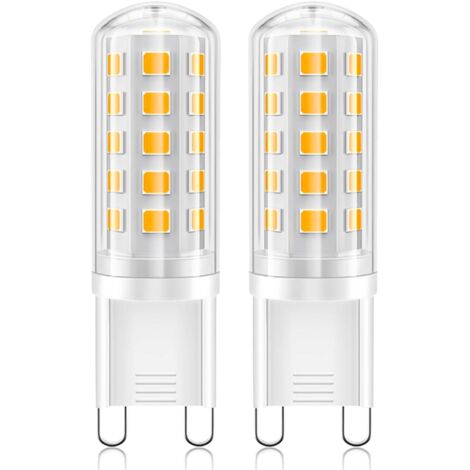 2pcs - Ampoule Led G9 - Lumière Blanc Chaud - 410 Lumens Non Dimmable Pour Lustre Et Applique Murale - 2700k - 1,55x5,1cm