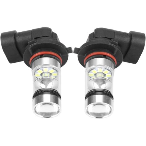 2pcs Ampoule LED HB4 9006 Blanche 100W Phare Antibrouillard Voiture Aluminium