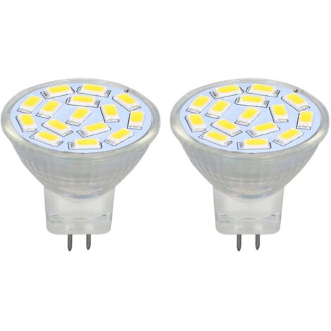 2Pcs Ampoule LED MR11 12V 3W Base Céramique Protection des Yeux Lumière Chaude 3000K pour Chambre Salon