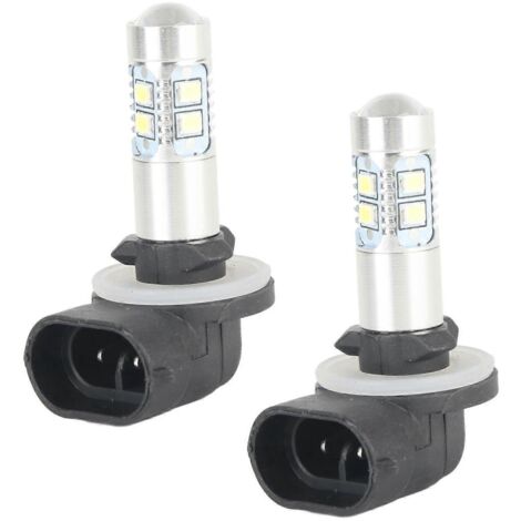 2PCS Ampoules LED 50W 12-24V Haute Puissance Lumière Jour Brouillard pour Hyundai Accent, Feux de Jour Super Lumineux
