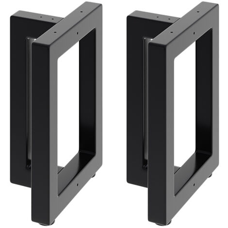 2Pcs Anti-slip Black Iron Table Legs