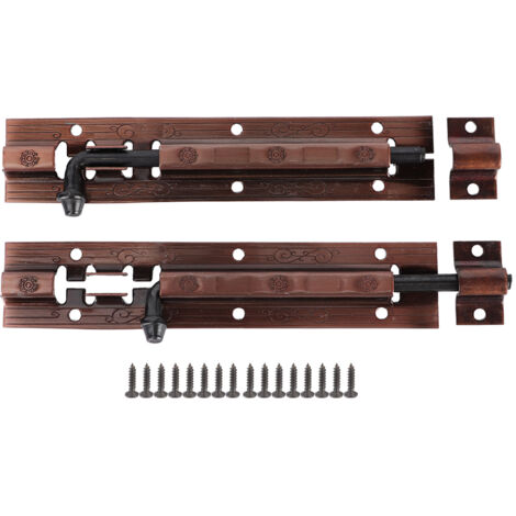 2Pcs AntiThief Security Door Bolt Sliding Latch Lock Gate Window Hardware Fittings