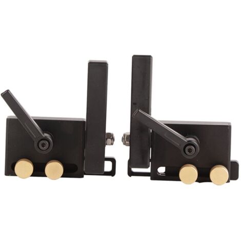 2PCS Arrêt de Rail pour Scie à Onglets, Bloc de Fin de Course avec Limiteur de Position, Accessoire Bois