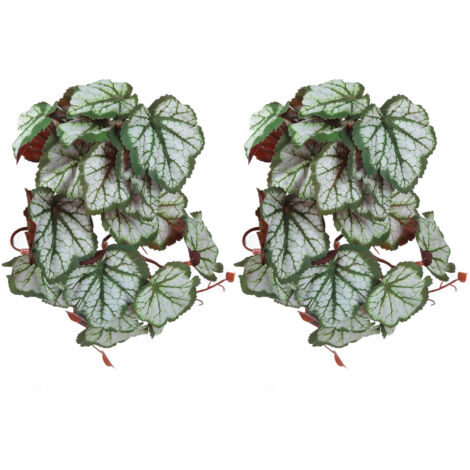 2PCS Artificial Water Plant Simulation Vine Lifelike Plastic Leaves Decoration with Suction Cup for Fish TankHeuchera Leaves