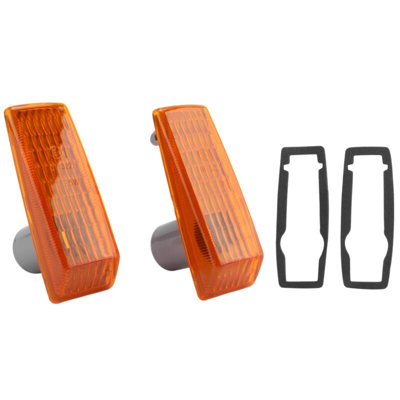 Image of Tlily - 2Pcs Auto Blinker Licht Anzeige Repeater Lampe Abdeckung Gelb für W124 R129 W140 W202 W201