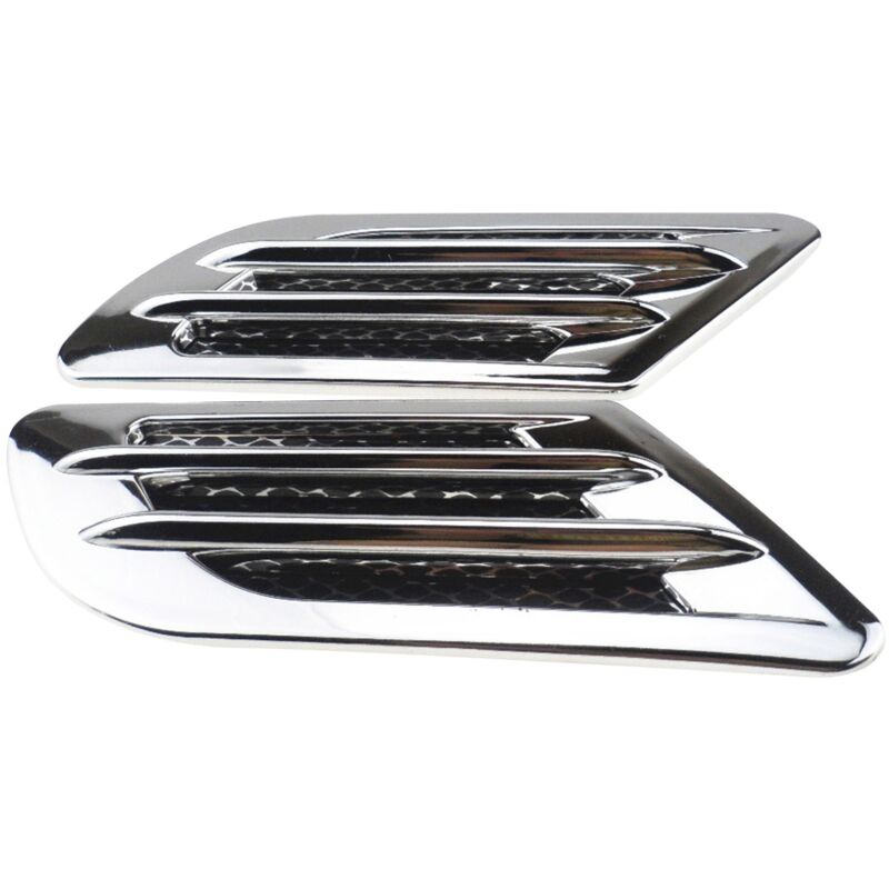Image of Tlily - 2 StüCke Auto Luft Einlass Dekoration Simulation GefäLschte Seite Vent Trim Silber