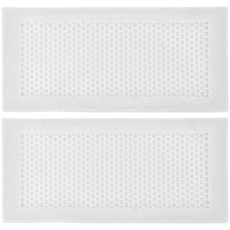 2Pcs Baby Proof Vent Cover Child Proof Safe Soft Silicone for Home Floor Catch Debris Hair Insect White