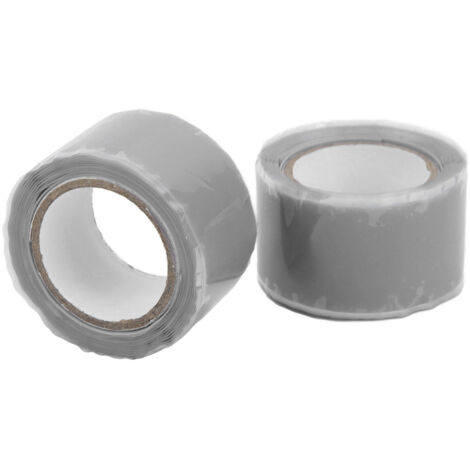 2PCS Bande d'étanchéité auto-adhésive en silicone pour réparation de tuyauterie et joints étanches gris
