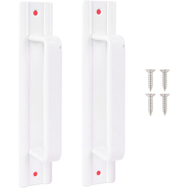 2pcs Barn Door Handles Sliding Door Handles Door Pull Handles for Glass Door Cabinet Drawer Aluminum Alloy White