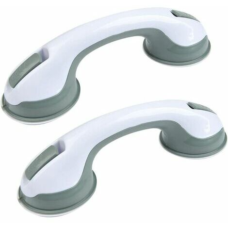 2pcs Barre d’Appui Murale avec Ventouse pour Salle de Bain, Poignée de Baignoire de Sécurité pour les =et les Personnes âgées - Sans Perçage