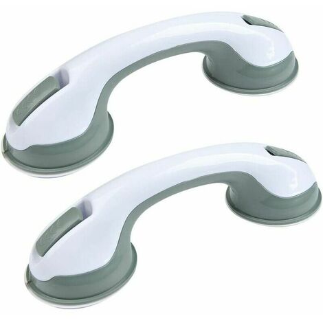 2pcs Barre d’Appui Murale avec Ventouse pour Salle de Bain, Poignée de Baignoire de Sécurité pour les =et les Personnes âgées - Sans Perçage，T-Audace