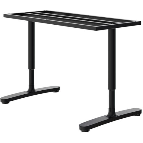 2Pcs Black Adjustable Height Table Underframe